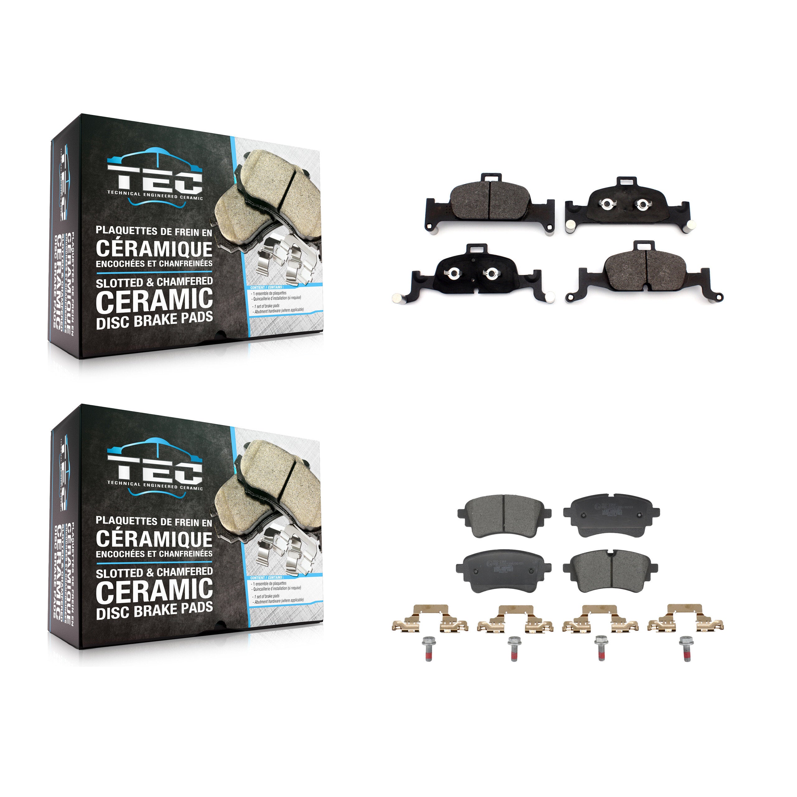 Front Rear Ceramic Brake Pads Kit For Audi A5 Sportback A4 Quattro allroad A6