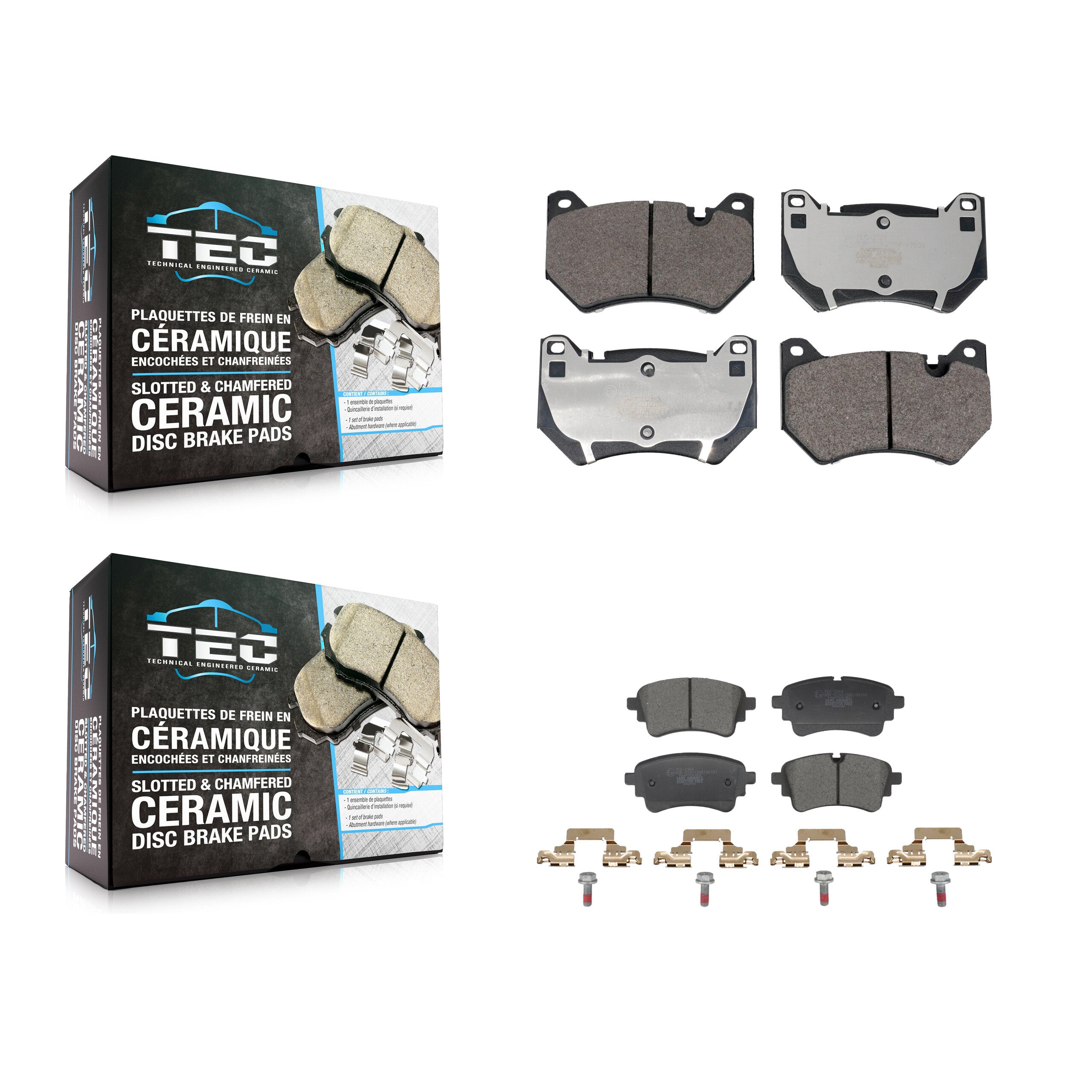 Front Rear Ceramic Brake Pads Kit For Audi Q5 Sportback KTC-100867