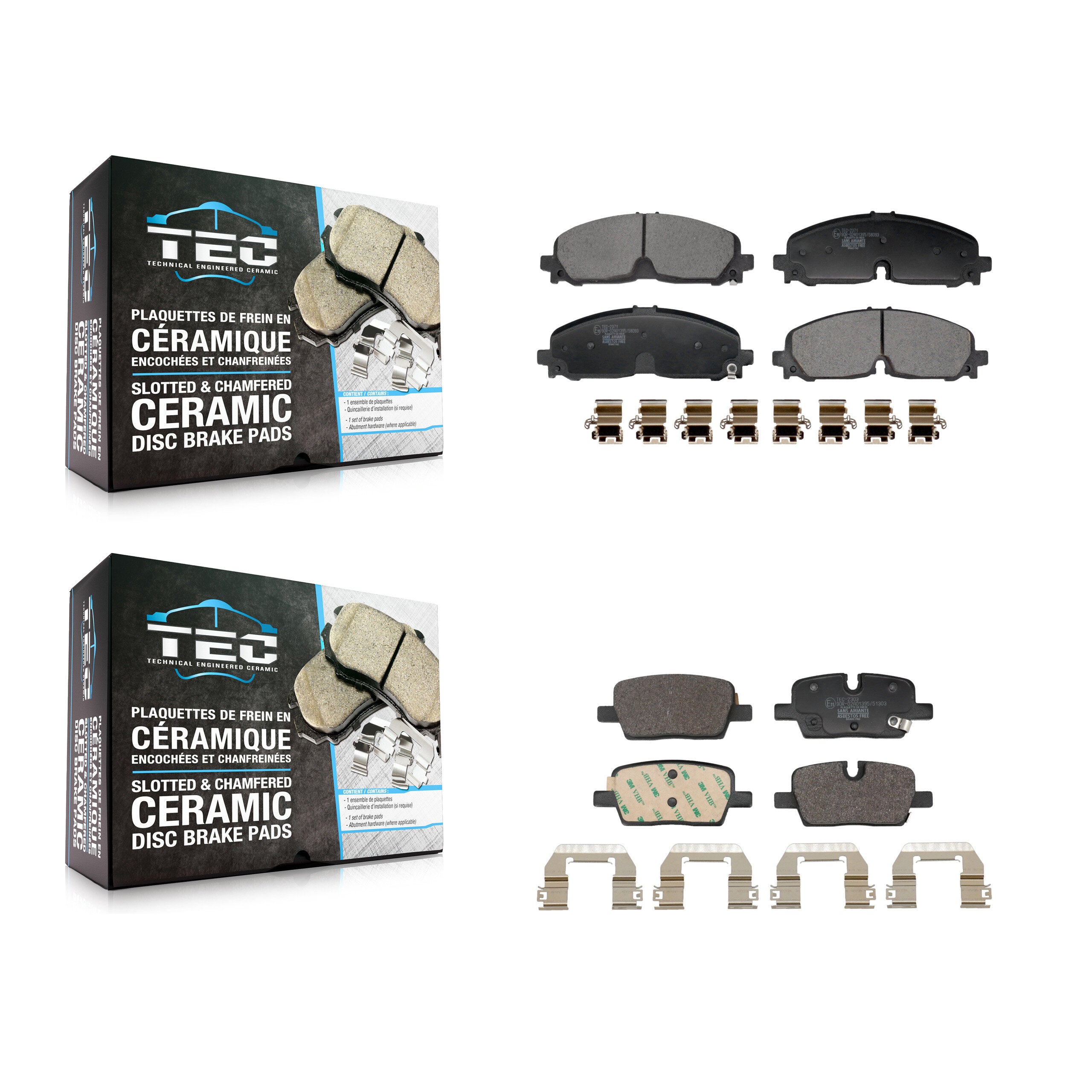 Front Rear Ceramic Brake Pads Kit For Chevrolet Traverse Blazer Cadillac GMC XT5