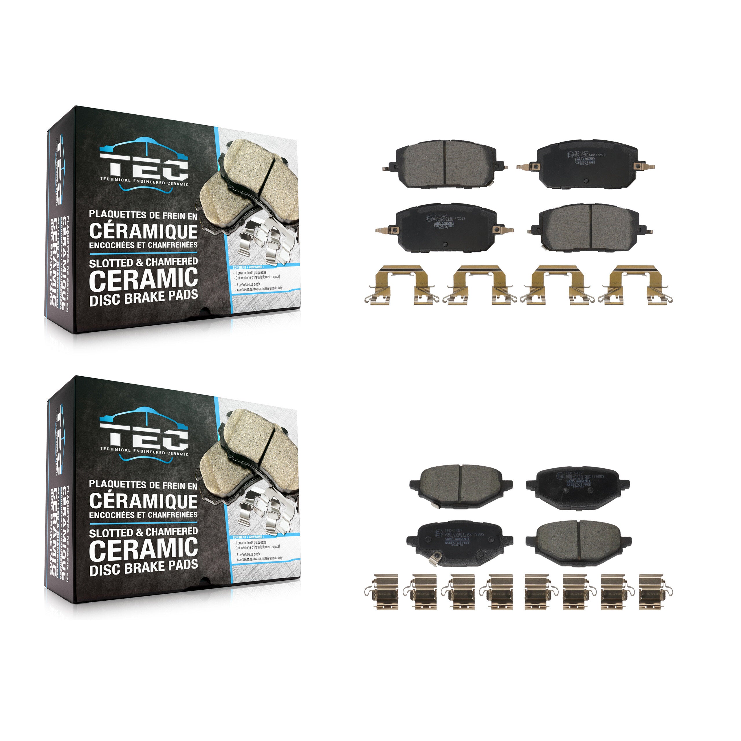 Front Rear Ceramic Brake Pads Kit For 2023-2024 Mazda CX-50 KTC-100879