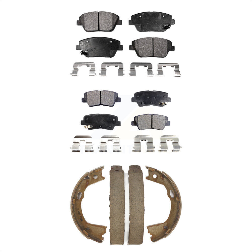 Front Rear Ceramic Brake Pads And Parking Shoes Kit For Kia Optima KTN-100627