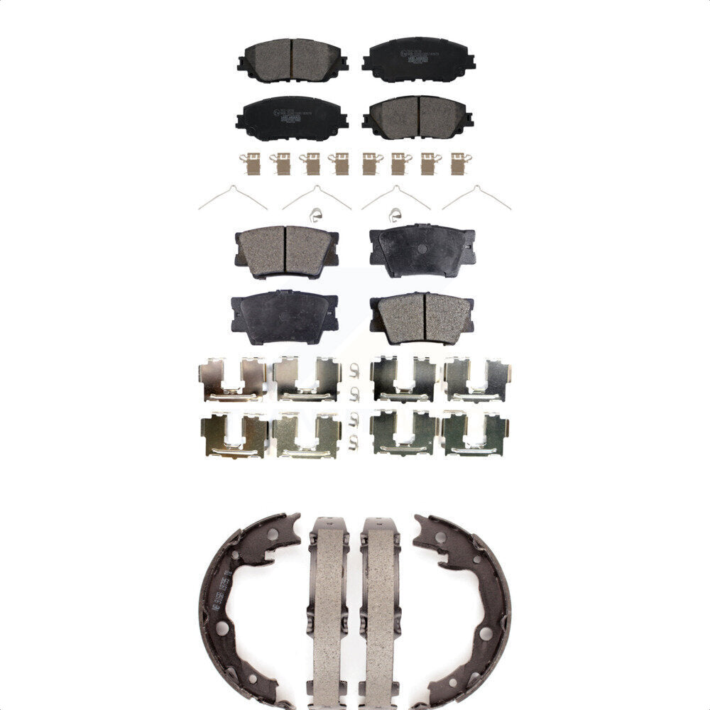 Front Rear Ceramic Brake Pads And Parking Shoes Kit For Toyota Camry KTN-100843