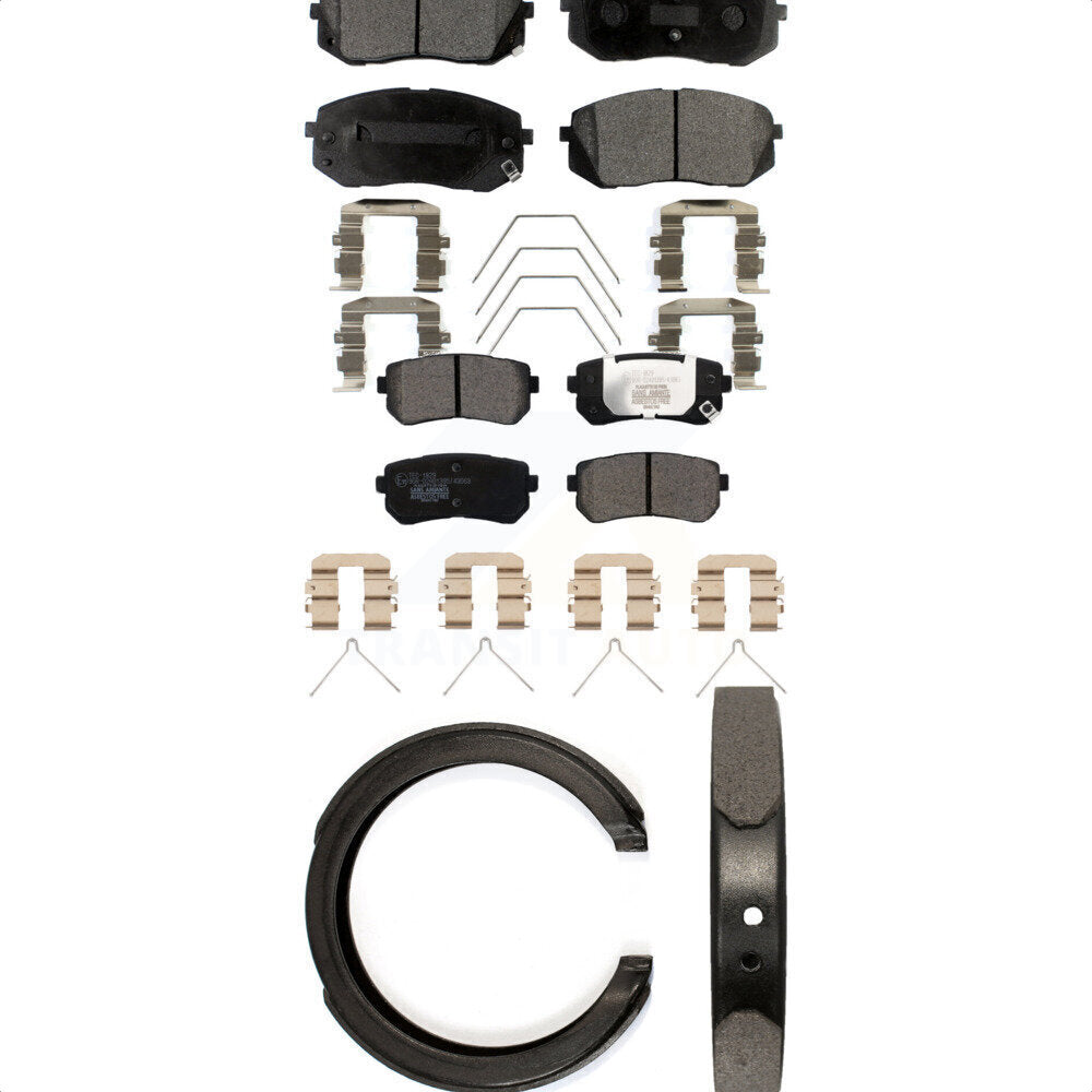 Front Rear Ceramic Brake Pads And Parking Shoes Kit For Kia Optima KTN-100960
