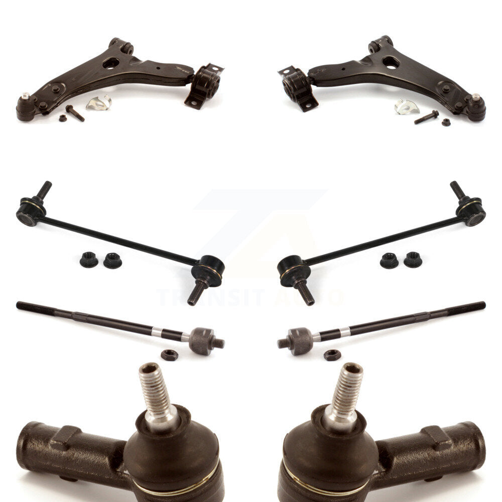Front Control Arm Ball Joint Assembly Tie Rod End Link Kit (8Pc) For Ford Focus