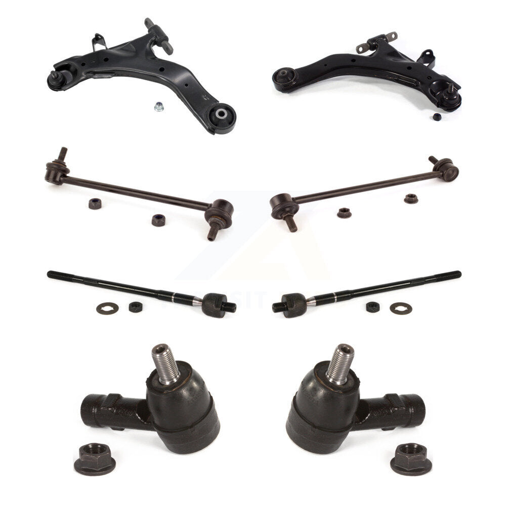 Front Control Arm Ball Joint Tie Rod End Link Kit (8Pc) For Kia Spectra Spectra5