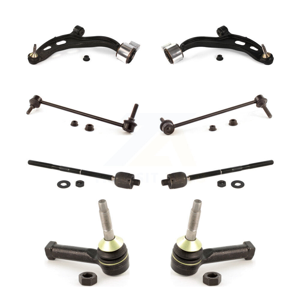 Front Control Arm And Ball Joint Tie Rod End Link Kit (8Pc) For 2009 Lincoln MKS
