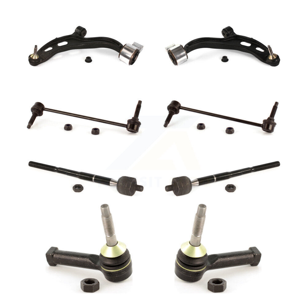Front Control Arm Ball Joint Tie Rod End Link Kit (8Pc) For Ford Flex Taurus MKT