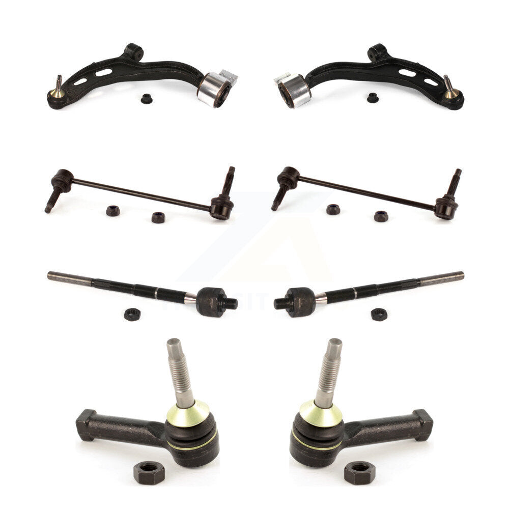 Front Control Arm Ball Joint Assembly Tie Rod End Link Kit (8Pc) For Lincoln MKT