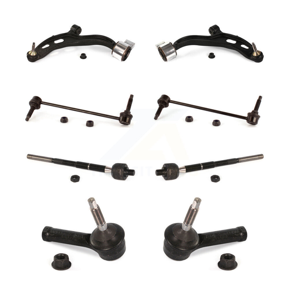 Front Arm Ball Joint Tie Rod End Link Kit (8Pc) For Ford Police Interceptor MKT