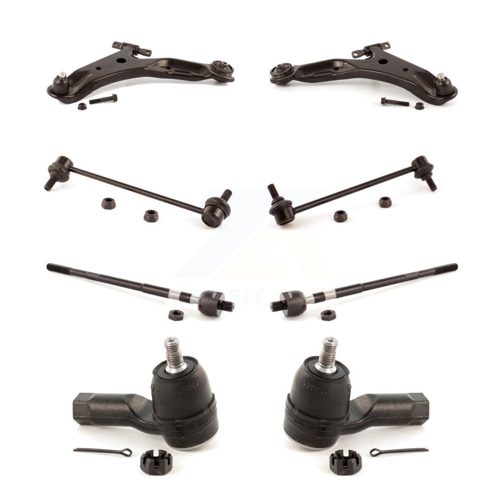 Front Control Arm And Ball Joint Tie Rod End Link Kit (8Pc) For Hyundai Santa Fe