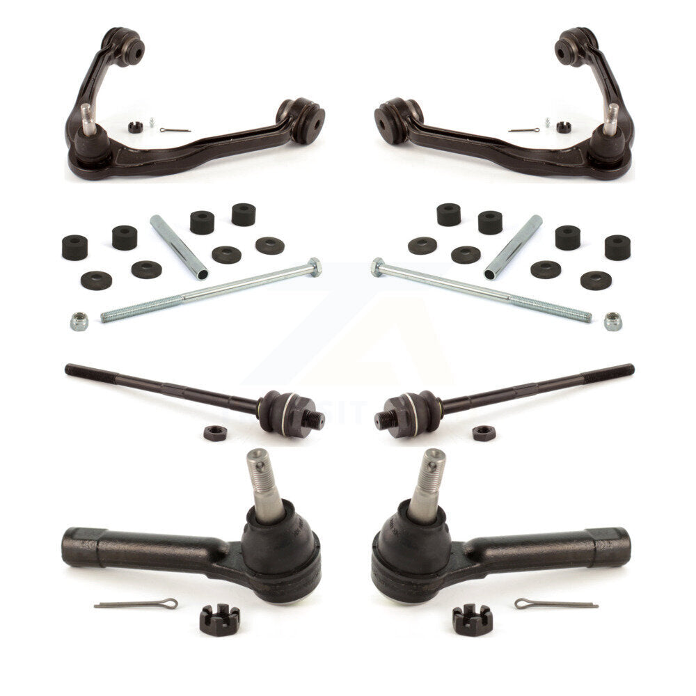 Front Control Arm Ball Joint Tie Rod End Link Kit For Chevrolet GMC Silverado XL