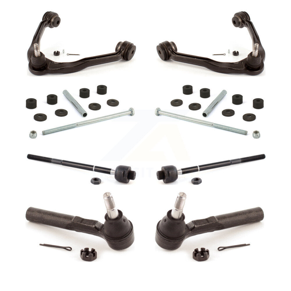 Front Control Arm & Ball Joint Tie Rod End Link Kit For Chevrolet Silverado 1500