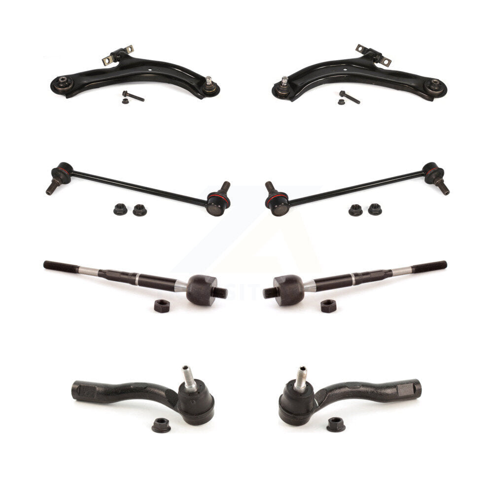 Front Control Arm Ball Joint Tie Rod End Link Kit (8Pc) For 07-12 Nissan Sentra