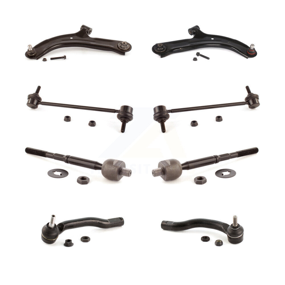 Front Control Arm & Ball Joint Tie Rod End Link Kit (8Pc) For Nissan Versa Cube