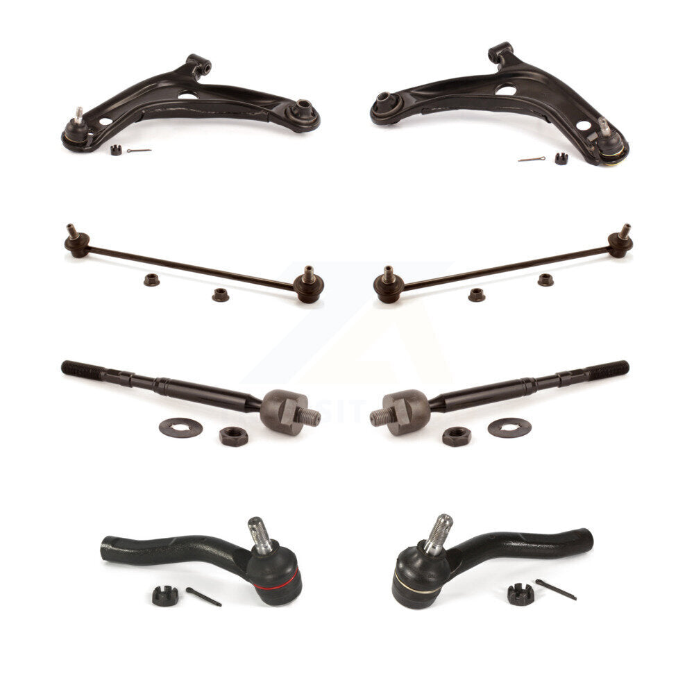 Front Control Arm Ball Joint Tie Rod End Link Kit (8Pc) For Toyota Yaris Prius C