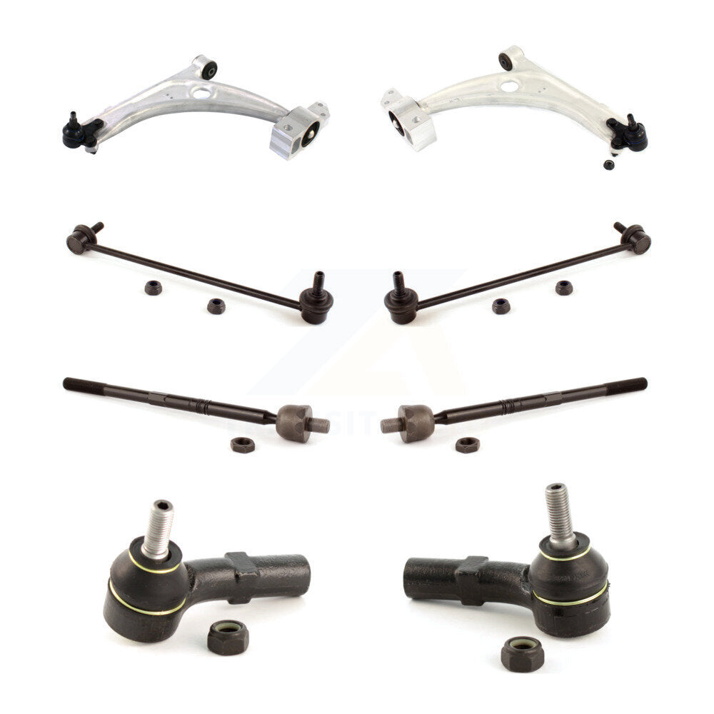 Front Control Arm Ball Joint Tie Rod End Link Kit (8Pc) For Volkswagen CC Tiguan