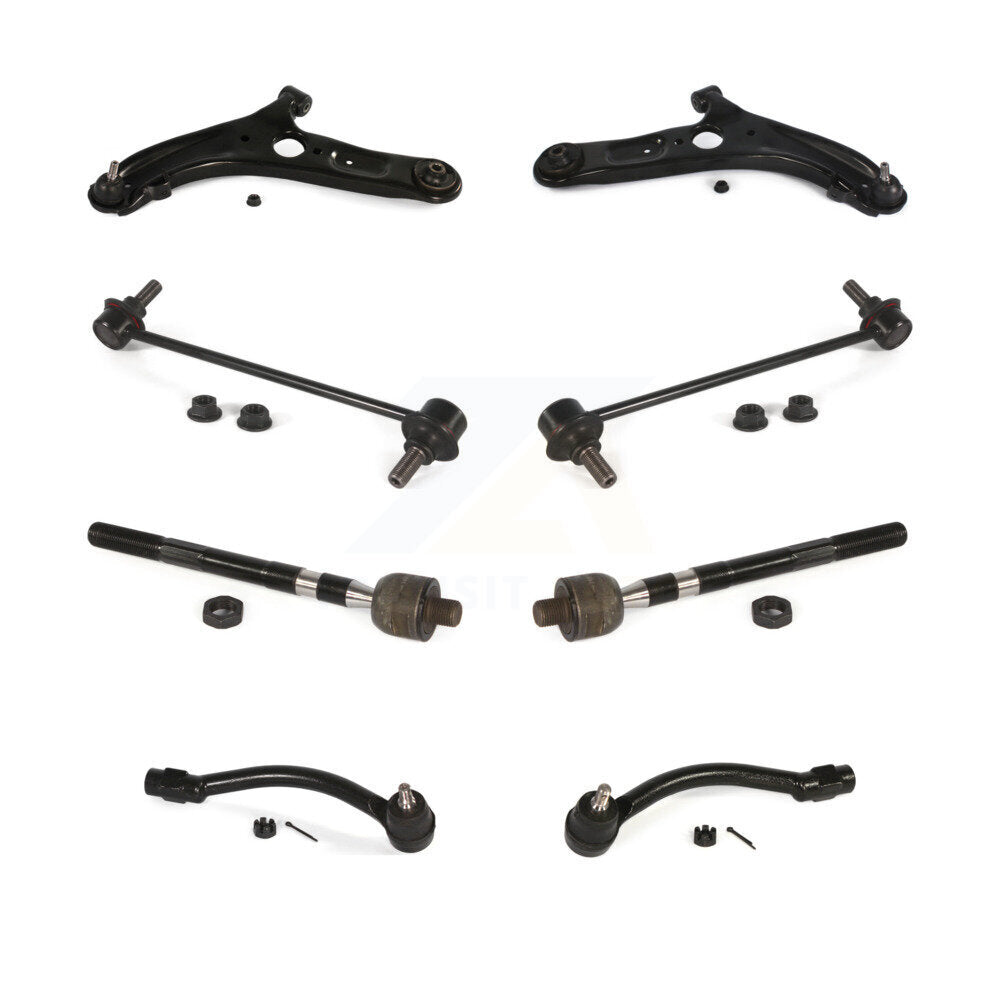 Front Control Arm & Ball Joint Tie Rod End Link Kit (8Pc) For Hyundai Elantra GT