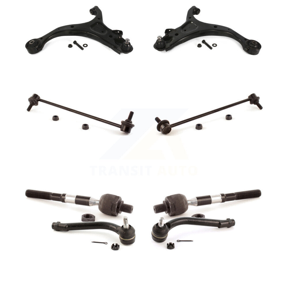 Front Control Arm Ball Joint Tie Rod End Link Kit (8Pc) For Hyundai Santa Fe Kia