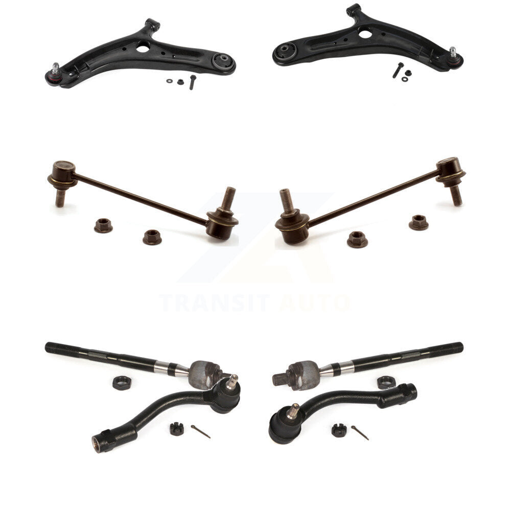 Front Suspension Control Arm Ball Joint Tie Rod End Link Kit (8Pc) For Kia Soul