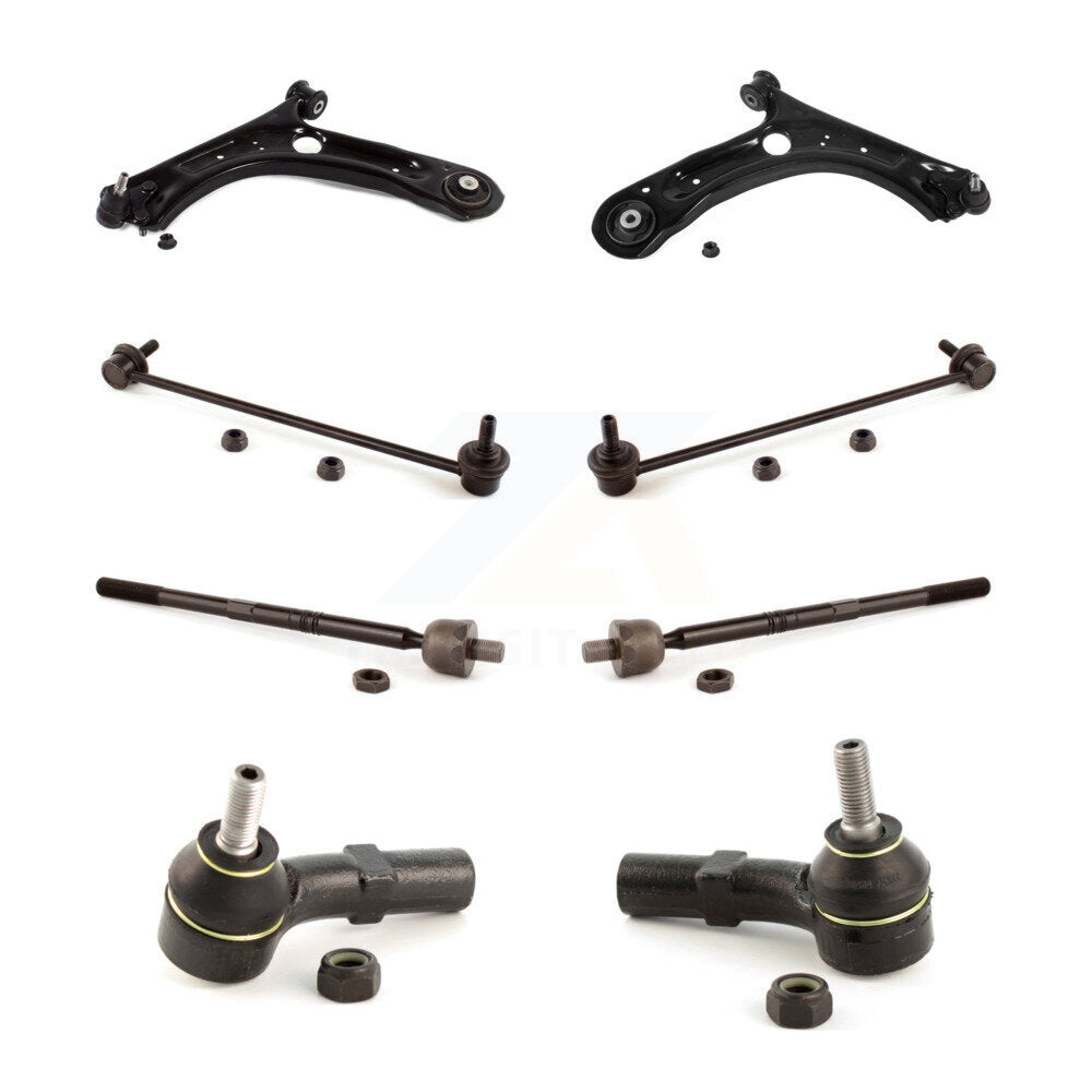 Front Control Arm And Ball Joint Tie Rod End Link Kit (8Pc) For Volkswagen Jetta
