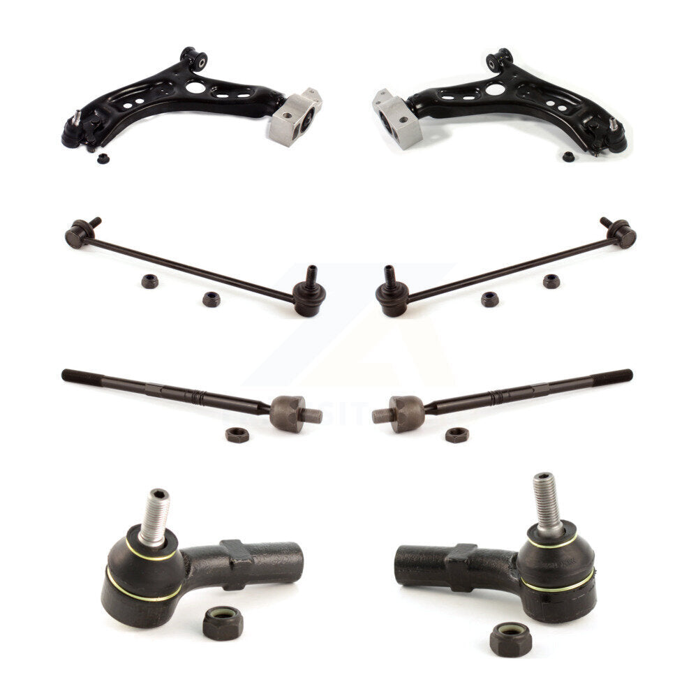 Front Control Arm Ball Joint Tie Rod End Link Kit (8Pc) For Volkswagen Tiguan CC