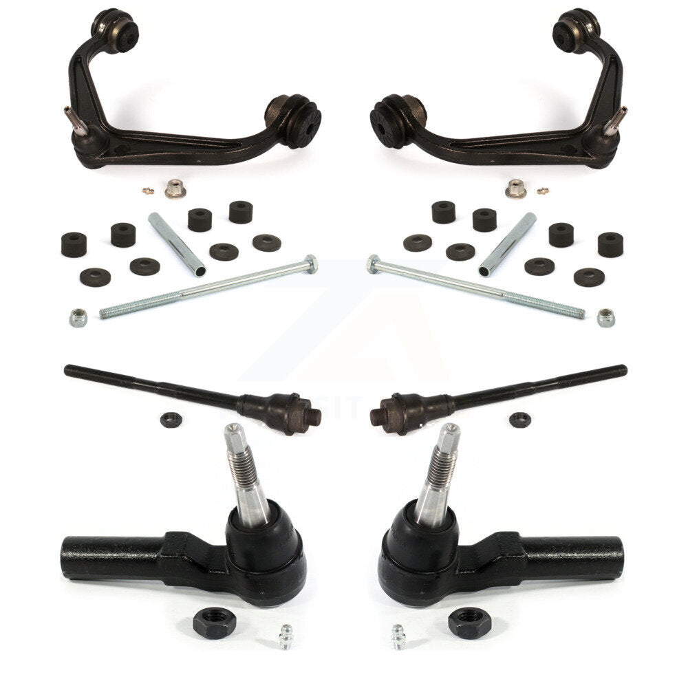 Front Arm Ball Joint Tie Rod End Link Kit For GMC Chevrolet Sierra 2500 HD 3500