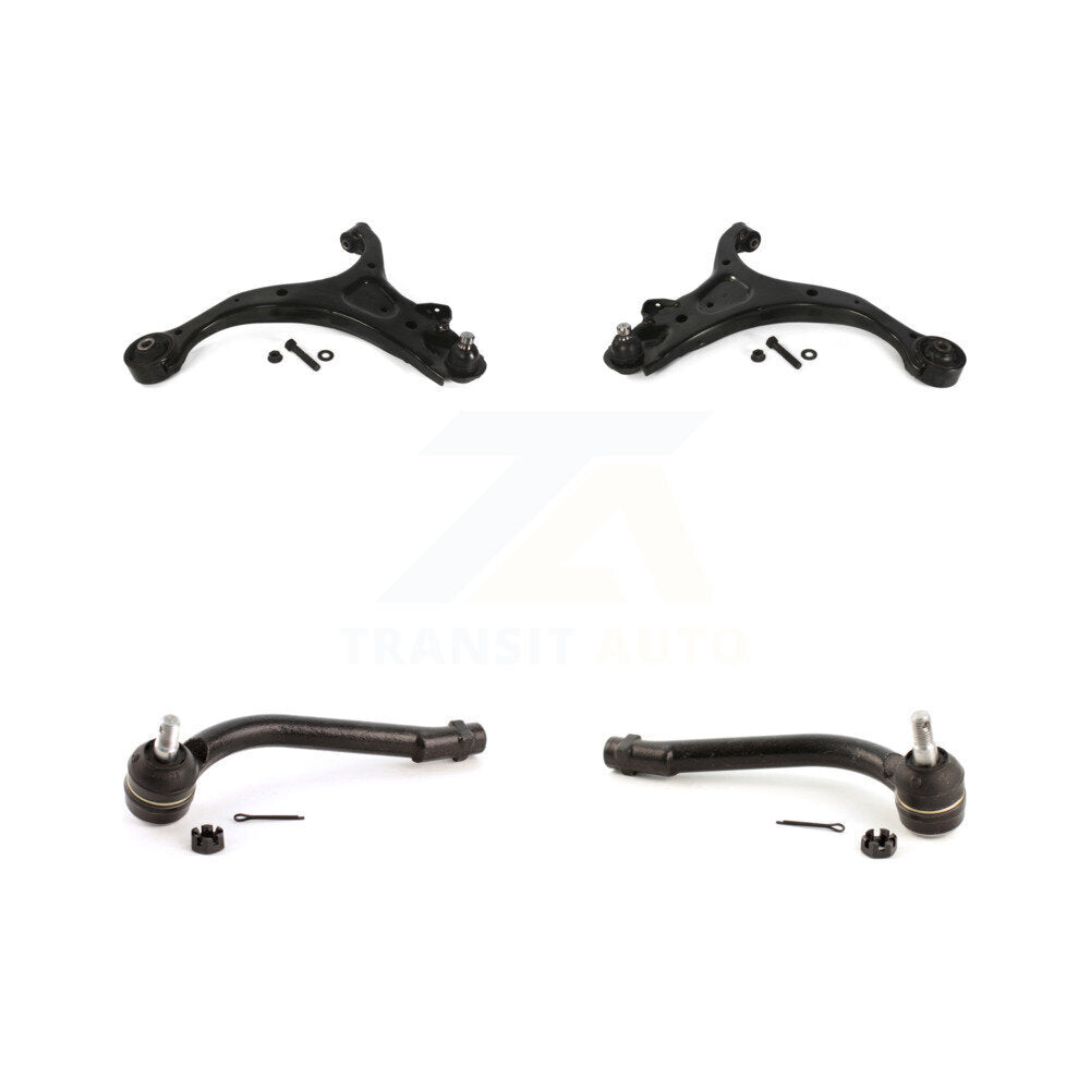 Front Suspension Control Arm Assembly & Tie Rod End Kit For Hyundai Santa Fe Kia