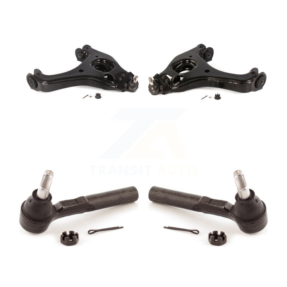 Front Suspension Control Arm Assembly & Tie Rod End Kit For Chevrolet Silverado