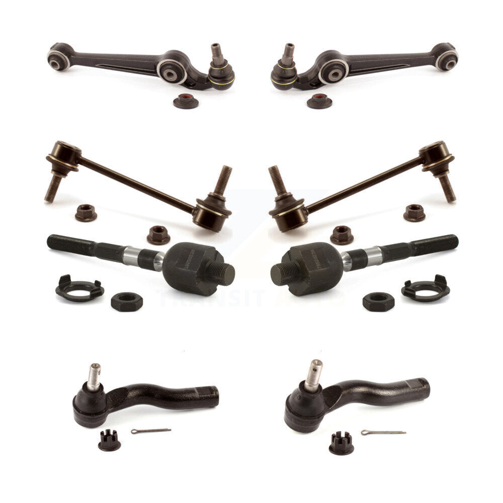 Front Control Arm Ball Joint Assembly Tie Rod End Link Kit (8Pc) For Lincoln MKZ