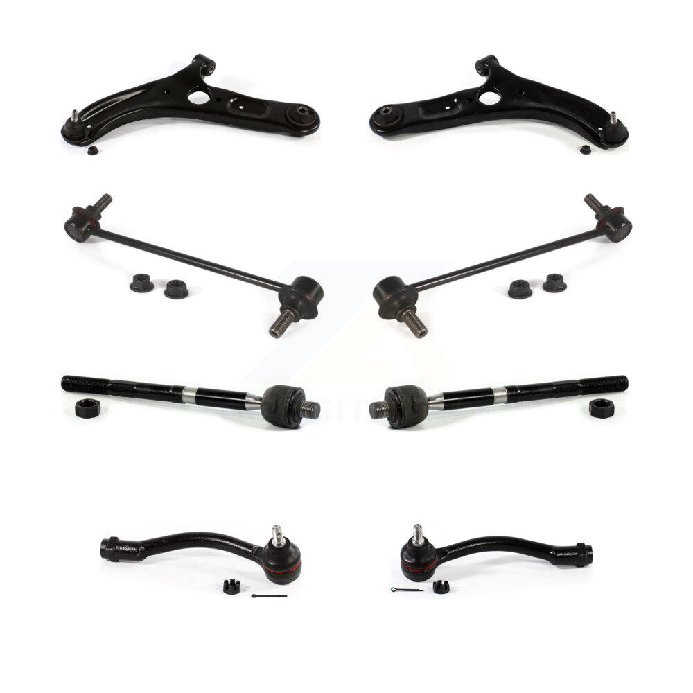 Front Control Arm And Ball Joint Tie Rod End Link Kit (8Pc) For Kia Forte Forte5