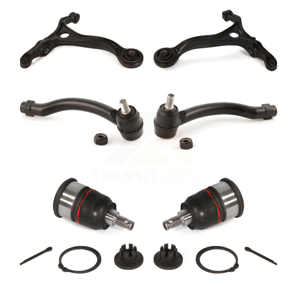 Front Suspension Control Arm Tie Rod End Ball Joint Kit (6Pc) For 04-07 Acura TL