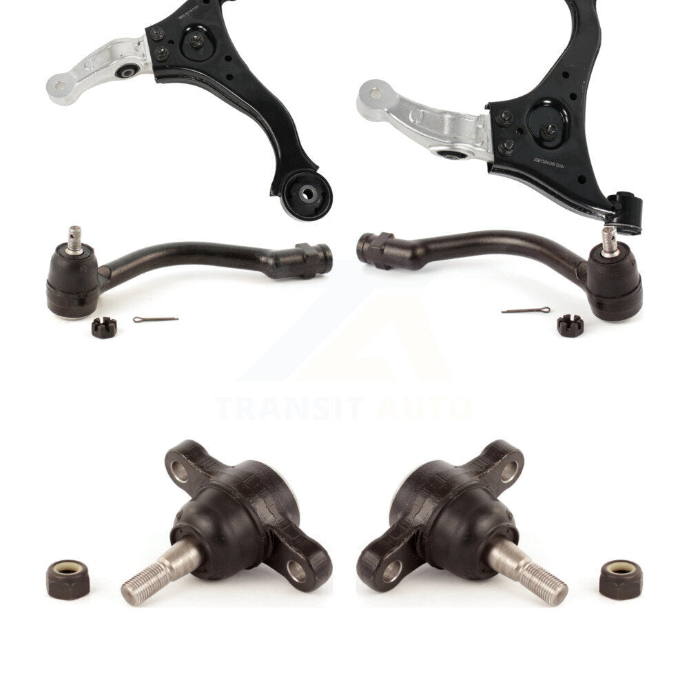 Front Suspension Arm Tie Rod End & Ball Joint Kit (6Pc) For 06-10 Hyundai Sonata