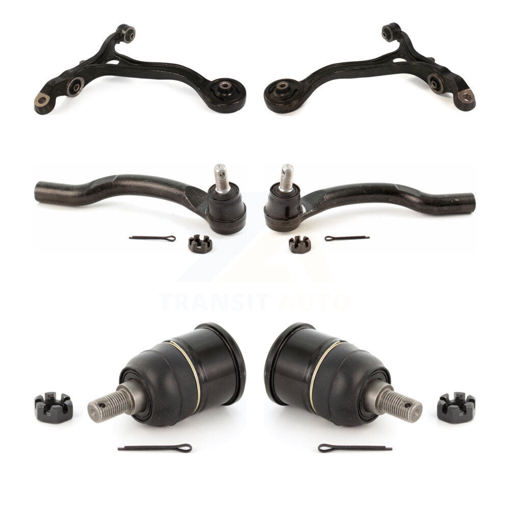 Front Suspension Control Arm Tie Rod End & Ball Joint Kit (6Pc) For Honda Accord