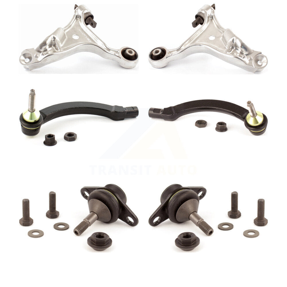 Front Suspension Control Arm Tie Rod End Ball Joint Kit (6Pc) For Volvo S60 V70
