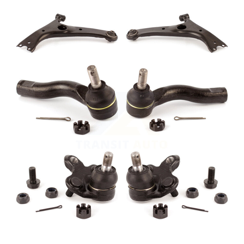 Front Suspension Control Arm Tie Rod End & Ball Joint Kit (6Pc) For Toyota RAV4