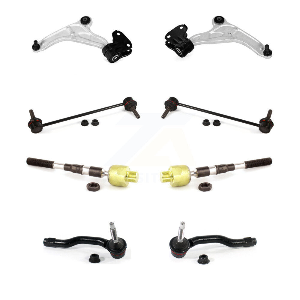 Front Suspension Control Arm Ball Joint Tie Rod End Link Kit (8Pc) For Ford Edge