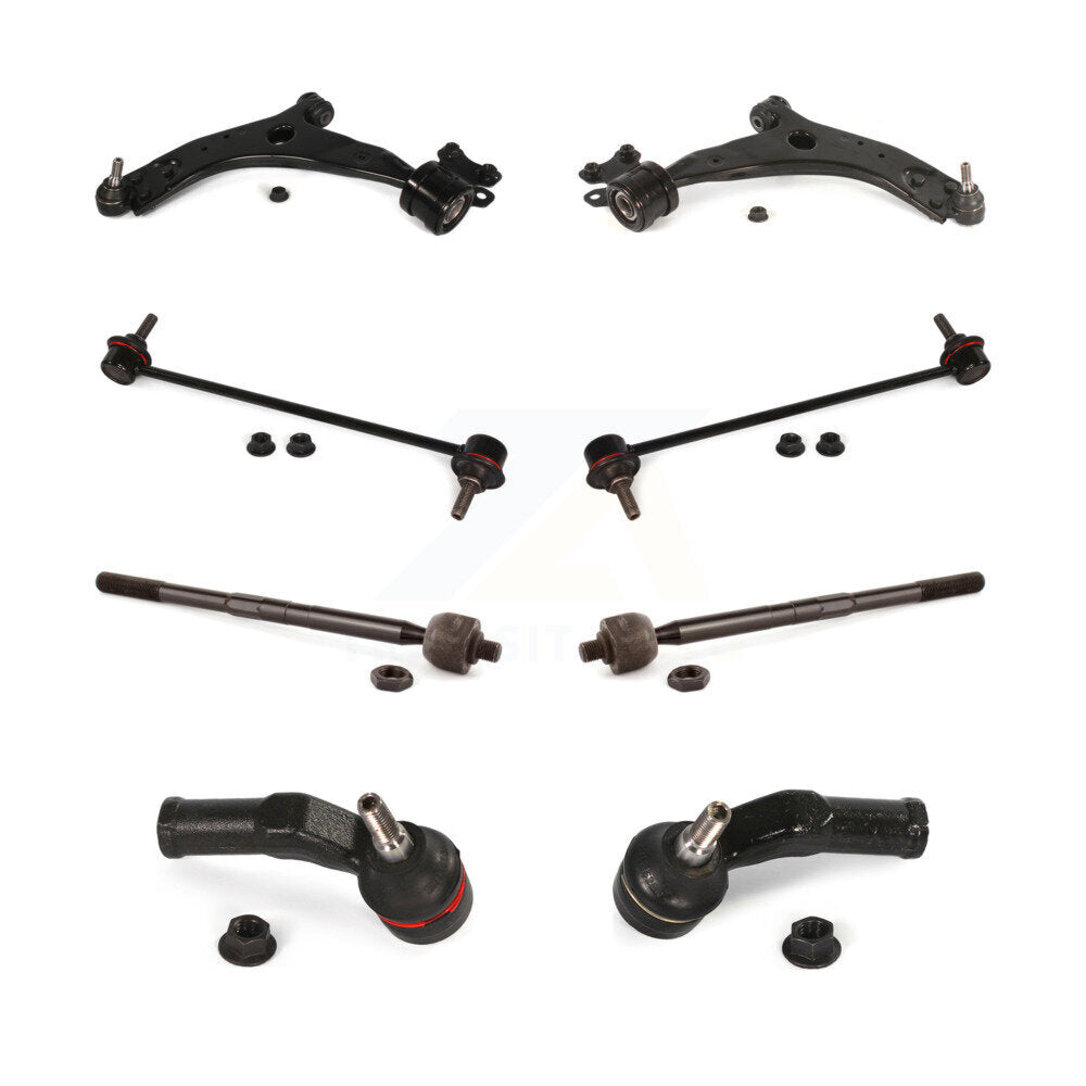 Front Control Arm & Ball Joint Tie Rod End Link Kit (8Pc) For Volvo C30 S40 C70