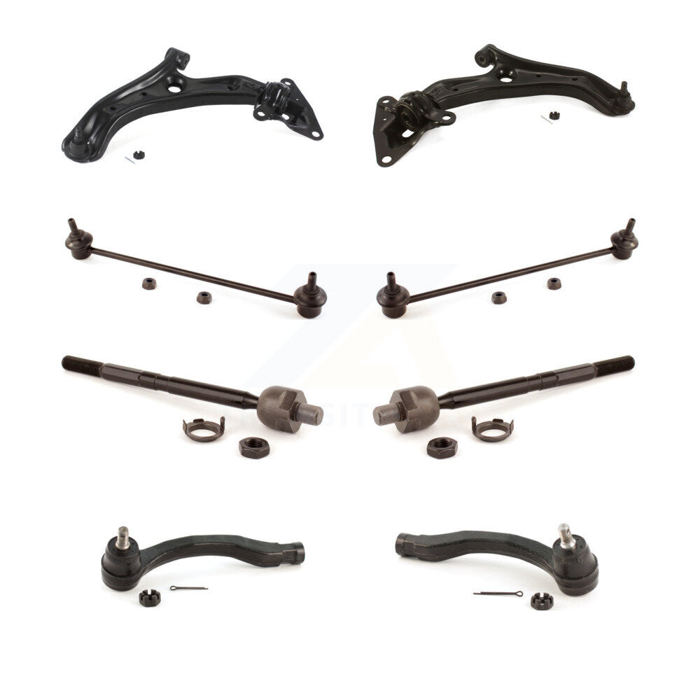 Front Control Arm Ball Joint Tie Rod End Link Kit (8Pc) For 2009-2014 Honda Fit