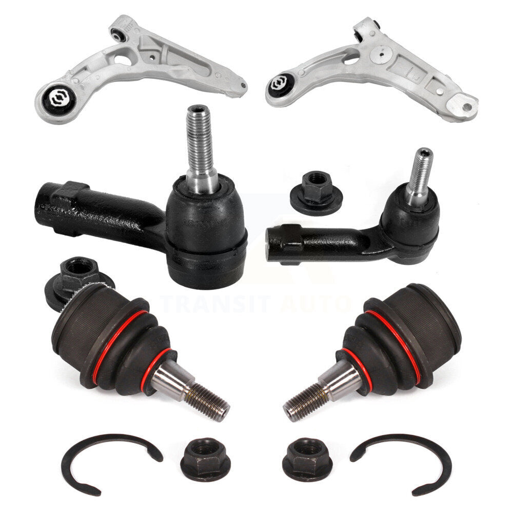 Front Suspension Arm Tie Rod End & Ball Joint Kit (6Pc) For 14-18 Jeep Cherokee