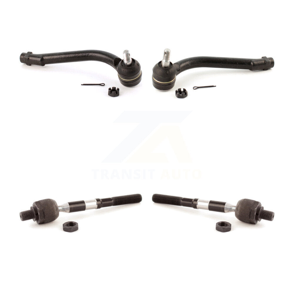 Front Outer & Inner Steering Tie Rod End Kit For Hyundai Santa Fe Kia Sorento