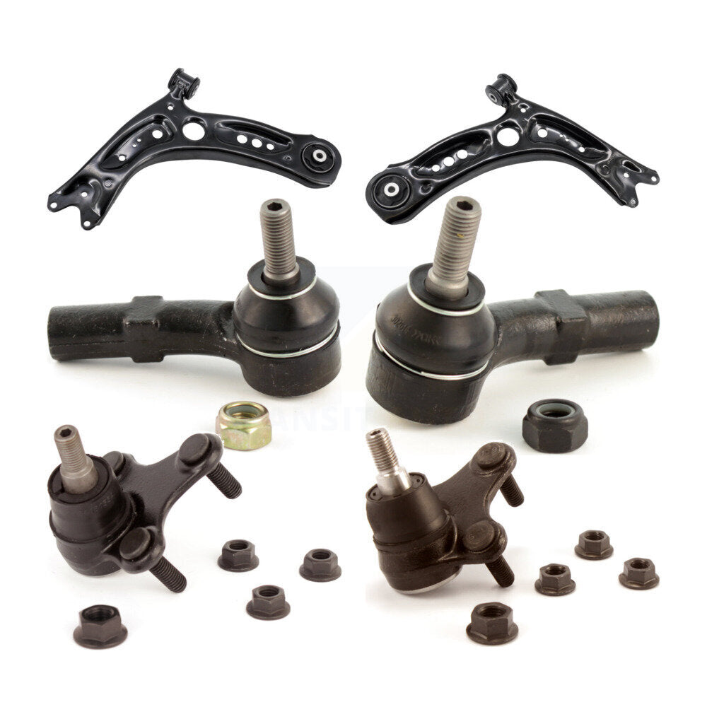 Front Suspension Control Arm Tie Rod End Ball Joint Kit (6Pc) For Volkswagen GTI