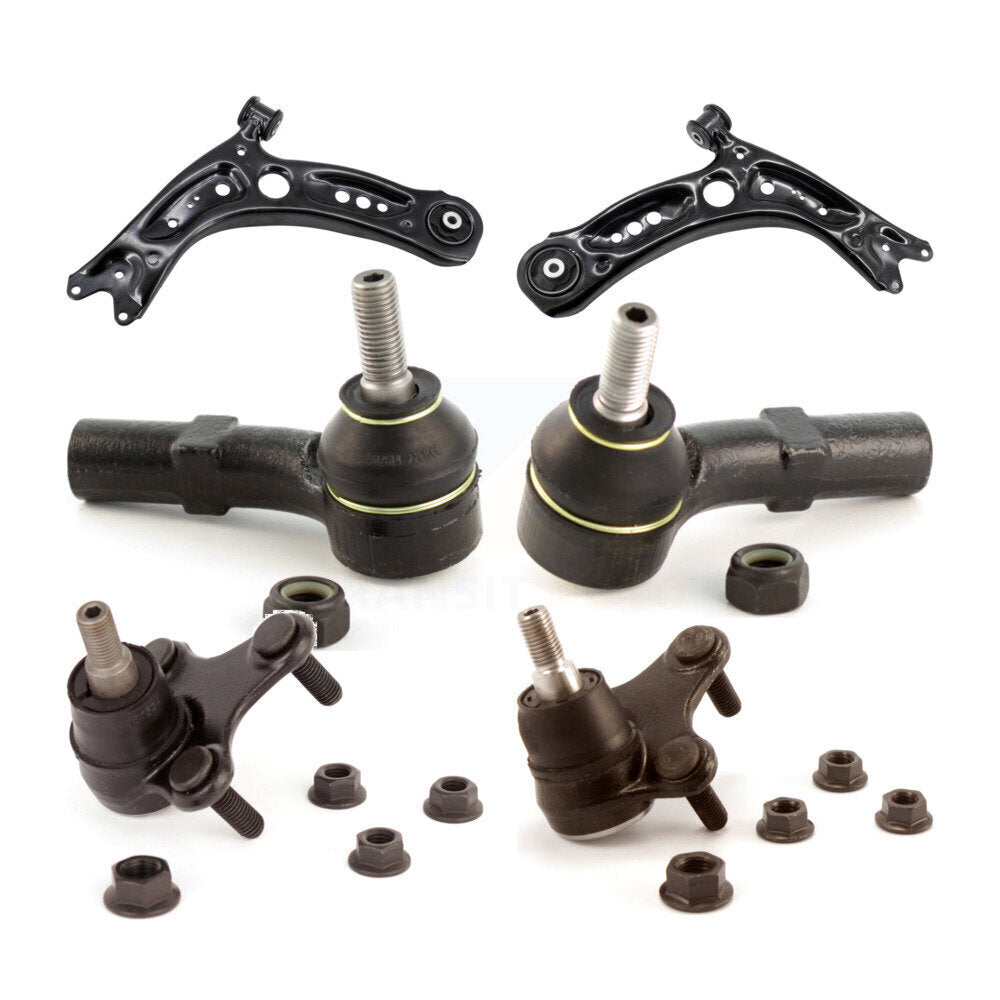 Front Suspension Control Arm Tie Rod End Ball Joint Kit (6Pc) For Volkswagen A3
