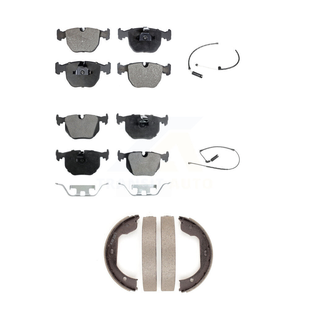 Front Rear Ceramic Disc Brake Pads And Wear Sensors Kit (5Pc) For BMW X5