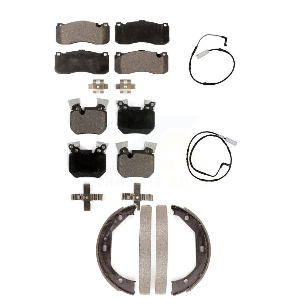 Front Rear Ceramic Brake Pad & Wear Sensor Kit (5Pc) For 2008-2010 BMW 135i 3.0L
