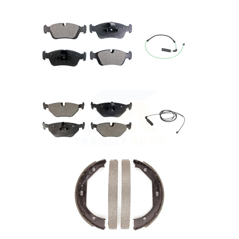 Front Rear Ceramic Brake Pads Wear Sensor Kit (5Pc) For 2001-2005 BMW 325xi 2.5L