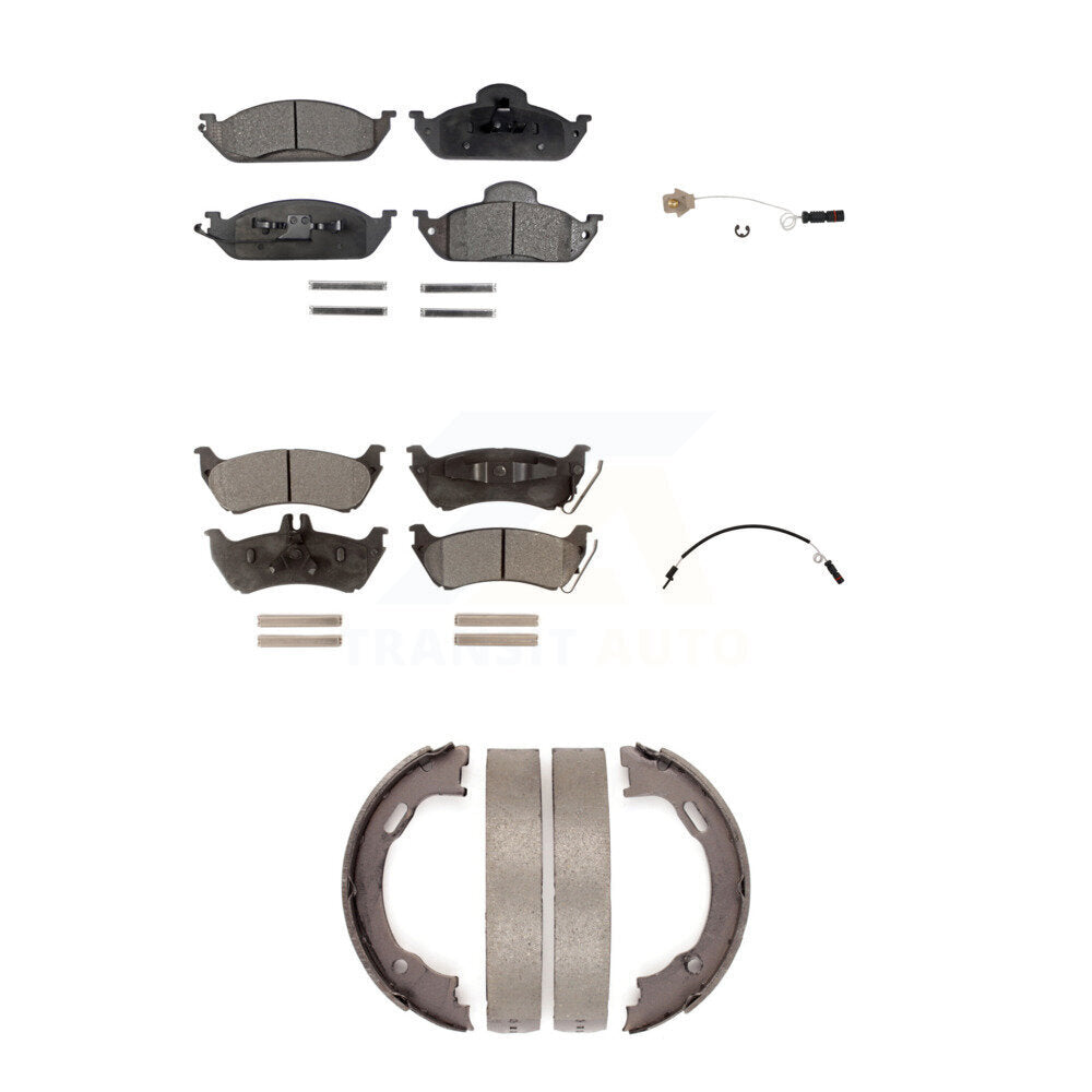 Front Rear Ceramic Brake Pad Wear Sensor Kit (5Pc) For Mercedes-Benz ML320 ML350