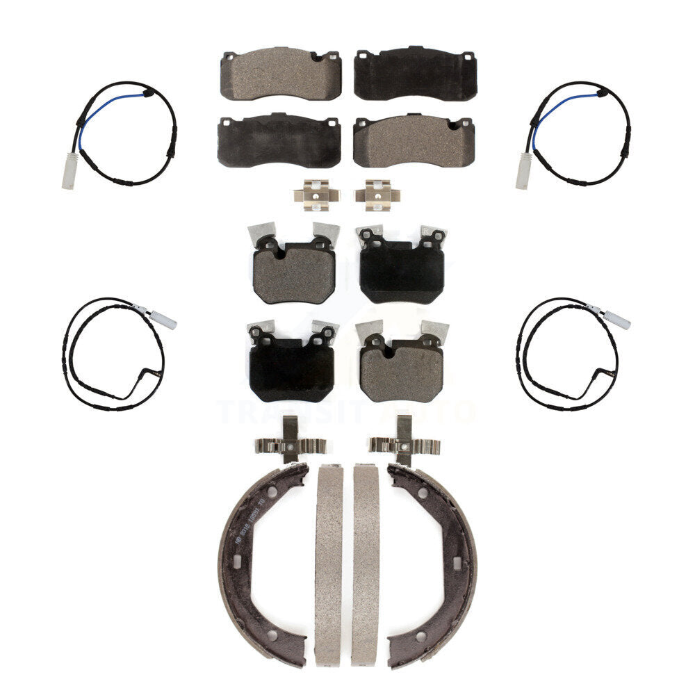 Front Rear Ceramic Disc Brake Pads Wear Sensor Kit (7Pc) For BMW 135i 135is 3.0L