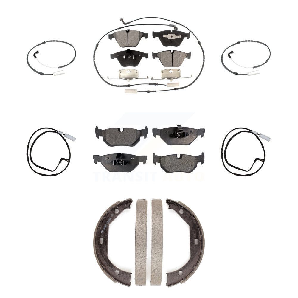 Front Rear Ceramic Brake Pad And Extra Wear Sensor Kit (7Pc) For BMW 328i xDrive