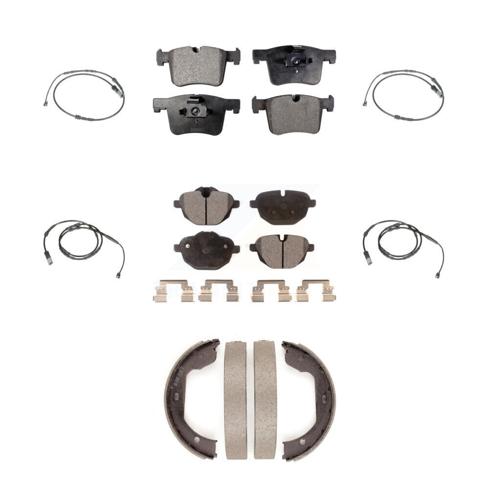 Front Rear Ceramic Brake Pad And Wear Sensor Kit (7Pc) For 2011 BMW X3 xDrive28i