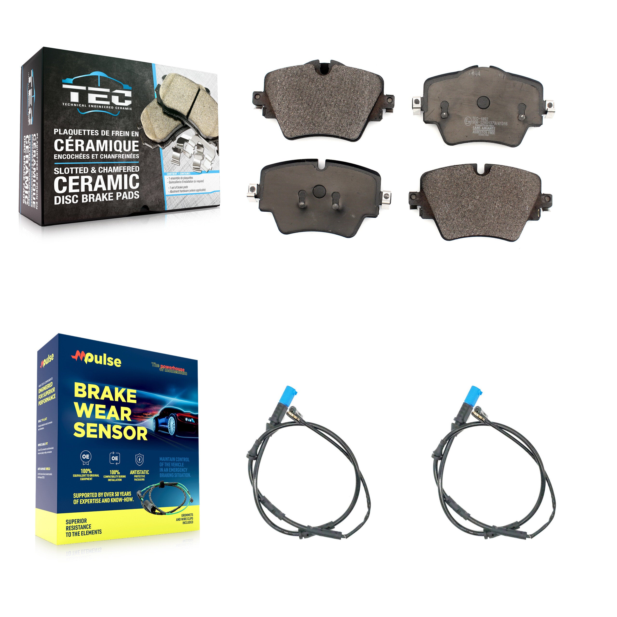 Front Ceramic Disc Brake Pads And Wear Sensors Kit For BMW X3 X4 KTW-101020